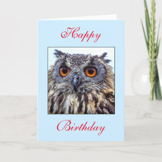 Happy Birthday Owl Card Karte