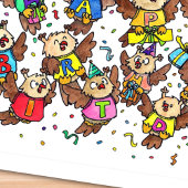 Happy Birthday Owls von Nicole Janes Postkarte