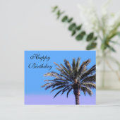 Happy Birthday Palme Postkarte (Stehend Vorderseite)