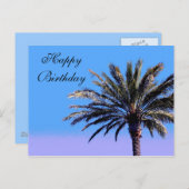 Happy Birthday Palme Postkarte (Vorne/Hinten)