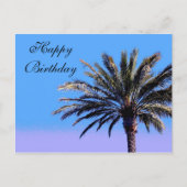 Happy Birthday Palme Postkarte (Vorderseite)