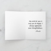 Happy Birthday Palmen Bäume Natur Männer personali Karte (Innenseite)