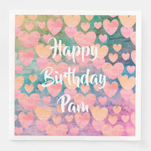 Happy Birthday #Pam Party Napkins von DAL Serviette (Vorderseite)