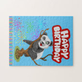 Happy Birthday Panda Bear Candles Puzzle (Horizontal)