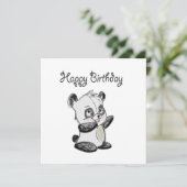 Happy Birthday Panda Card Feiertagskarte (Stehend Vorderseite)