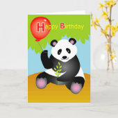Happy Birthday Panda Karte (Gelbe Blume)