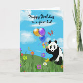 Happy Birthday Panda Karte (Vorderseite)