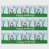 Happy Birthday Panda Party Geschenkpapier (Flach)