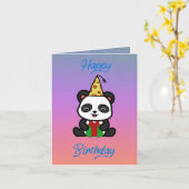 ‘Happy birthday’ panda verjaardags Karte (Gelbe Blume)