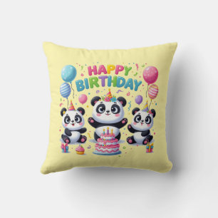 Happy Birthday Pandas Kissen