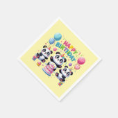 Happy Birthday Pandas Serviette (Ecke)