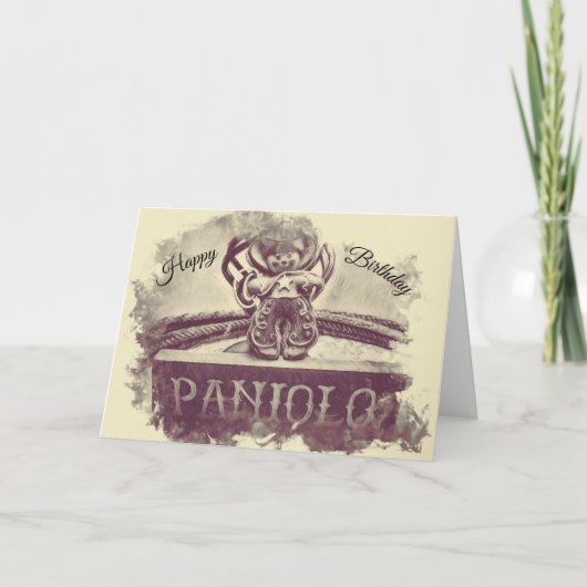 Happy Birthday Paniolo Karte (Vorderseite)