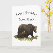 Happy Birthday Papa Bear Dad, Father Karte (Gelbe Blume)