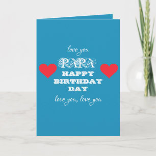 Happy Birthday Papa Chic Skriptnamen Geburtstag Karte