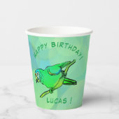 Happy Birthday Papagei Papagei Cups Pappbecher (Vorderseite)