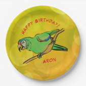 Happy Birthday Papagei Paper Teller (Vorderseite)
