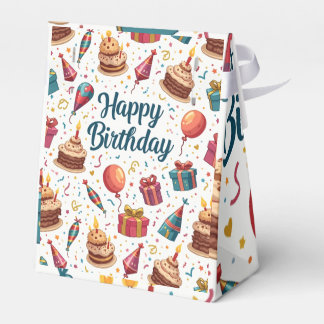Happy Birthday Paper Bevorzugung Box mit Balloons  Geschenkschachtel