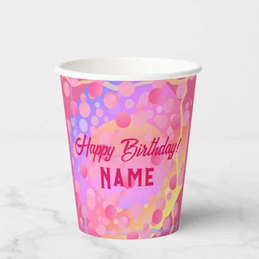Happy Birthday Paper Cups HAMbyWG Pappbecher (Vorderseite)