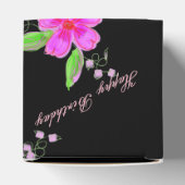 Happy Birthday Paper Flower Black Chocolate Box Geschenkschachtel (Oben)