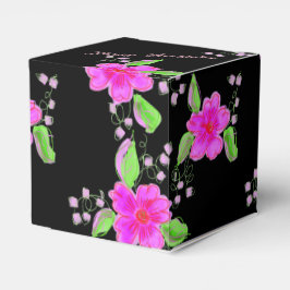 Happy Birthday Paper Flower Black Chocolate Box Geschenkschachtel