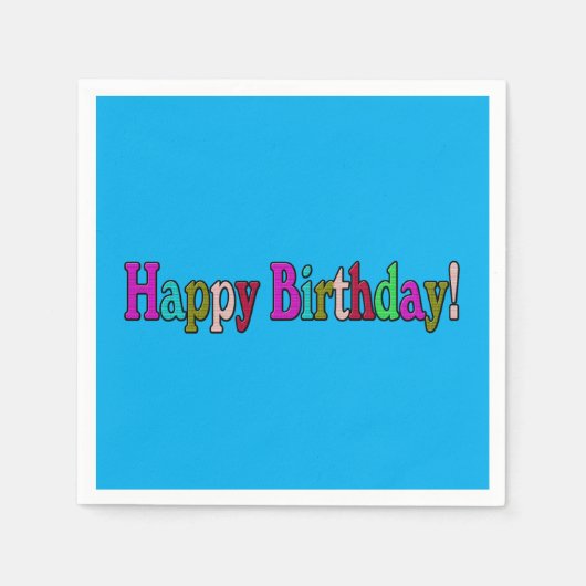 Happy Birthday" Paper Napkin - Fun Party Decke Serviette (Vorderseite)