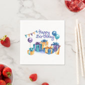 Happy Birthday Paper Napkin Serviette (Beispiel)