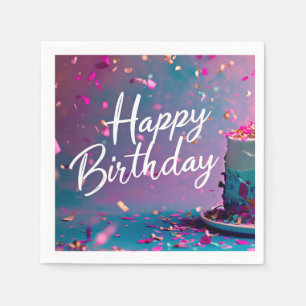 Happy Birthday Paper Napkin Serviette