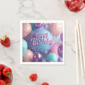 Happy Birthday Paper Napkin Serviette (Beispiel)