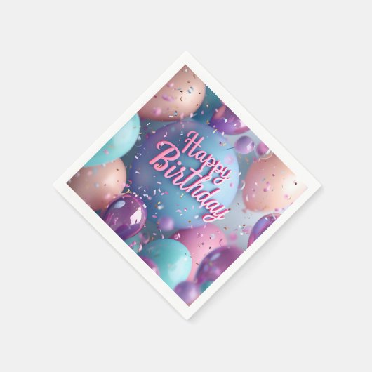 Happy Birthday Paper Napkin Serviette (Ecke)