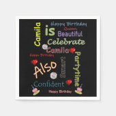 Happy Birthday Paper Napkins Camila Serviette (Vorderseite)