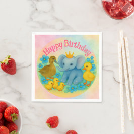 Happy Birthday Paper Napkins - Children Serviette