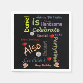 Happy Birthday Paper Napkins Daniel Serviette (Vorderseite)
