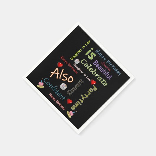 Happy Birthday Paper Napkins Daughter in Law Serviette (Ecke)