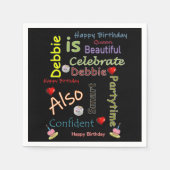 Happy Birthday Paper Napkins Debbie Serviette (Vorderseite)