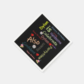 Happy Birthday Paper Napkins Dylan Serviette (Ecke)
