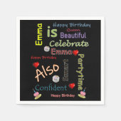 Happy Birthday Paper Napkins Emma Serviette (Vorderseite)