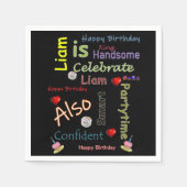 Happy Birthday Paper Napkins Liam Serviette (Vorderseite)