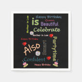 Happy Birthday Paper Napkins Mutter im Recht Serviette (Vorderseite)