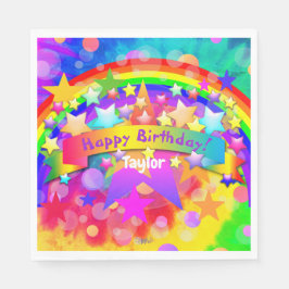 Happy Birthday Paper Napkins Rainbow HAMbyWG Serviette