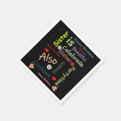 Happy Birthday Paper Napkins Sister Serviette (Ecke)