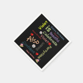 Happy Birthday Paper Napkins Violet Serviette (Ecke)