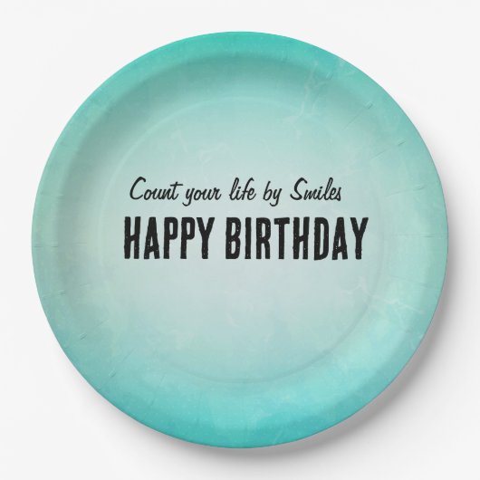 Happy Birthday Paper Plate Design Pappteller (Vorderseite)
