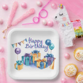 Happy Birthday Paper Plate Pappteller (Party)
