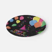 Happy Birthday Paper Plate Pappteller (Schrägansicht)