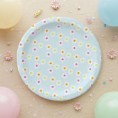 Happy Birthday Paper Plates - daisy birthday plate Pappteller