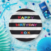 Happy Birthday Paper Tellers 15 cm Pappteller (Party)