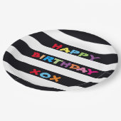 Happy Birthday Paper Tellers 15 cm Pappteller (Schrägansicht)