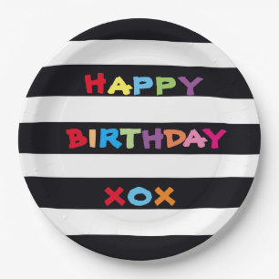 Happy Birthday Paper Tellers 15 cm Pappteller
