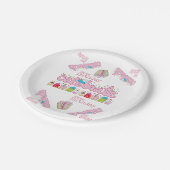 Happy Birthday Paper Tellers Celebrate Pink Pappteller (Schrägansicht)