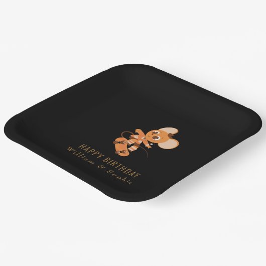 Happy Birthday Paper Tellers - Custom Image & Text Pappteller (Gewinkelt)